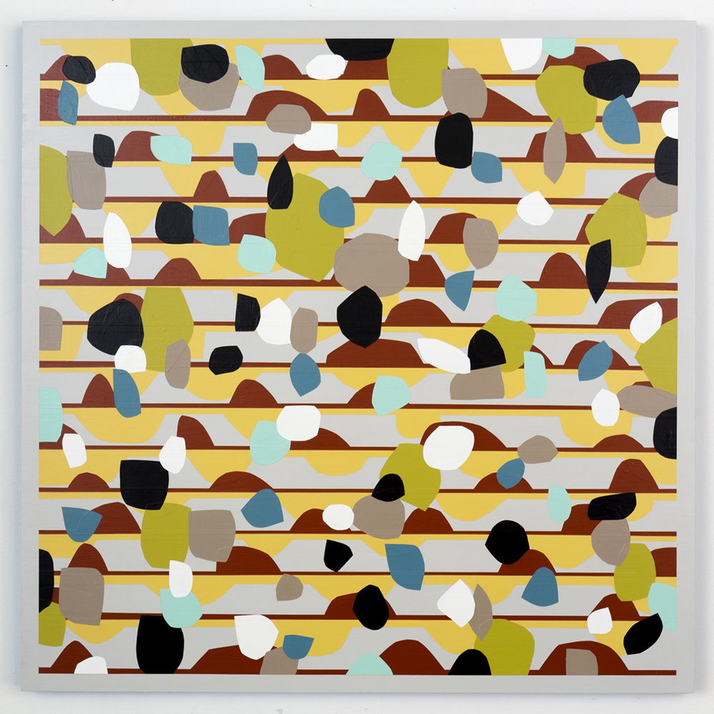 Nick Jaskey   Untitled 5  , 2015   House paint on wood panel   36 x 36  "