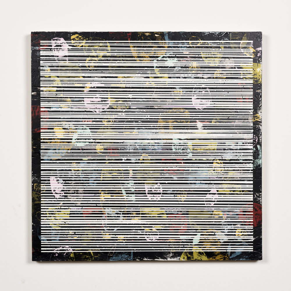 Nick Jaskey   Untitled 1  , 2015   House paint on wood panel   24 x 24  "